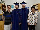 Peter, Cong, Puzhou, and Shukun after Cong and Puzhou's graduation, May 2018
